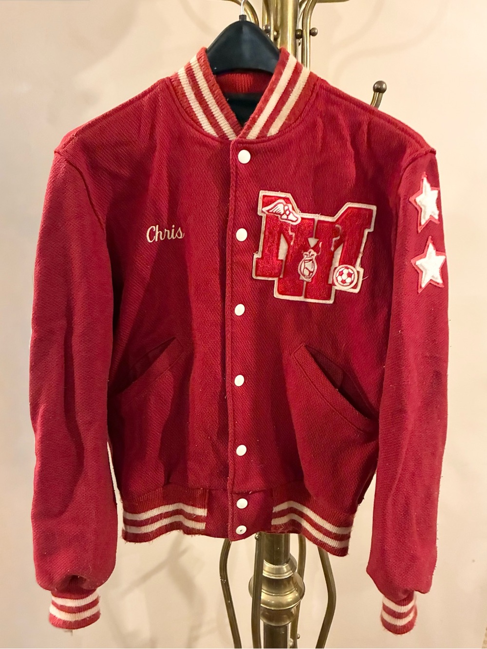 VTG 1992 Butwin USA Made Varsity Letterman Jacket Red Wool Men’s S/M
